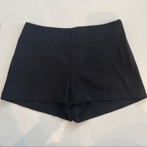 High waisted black shorts